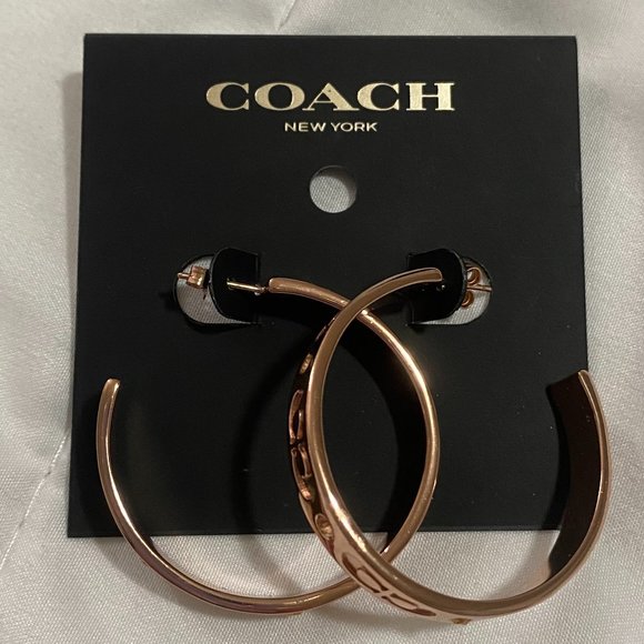 Coach Hoop Earrings - Picture 1 of 2